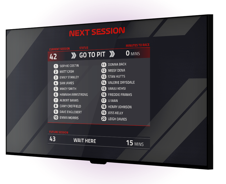 Next session display
